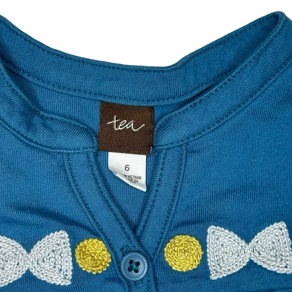 Tea Collection Embroidered Henley Dress‎